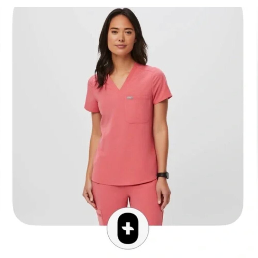 Figs Catarina Scrub Top. Desert Rose XXL